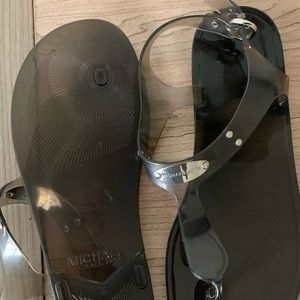 Michael Kors jelly thong Sandles in Smokey grey